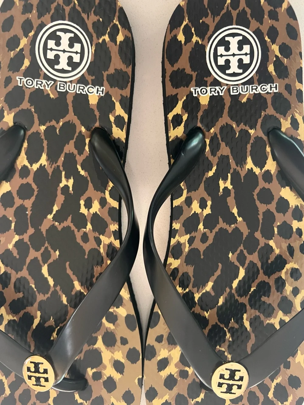 Tory Burch Leopard Print Flip Flops